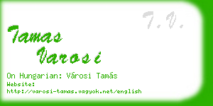 tamas varosi business card